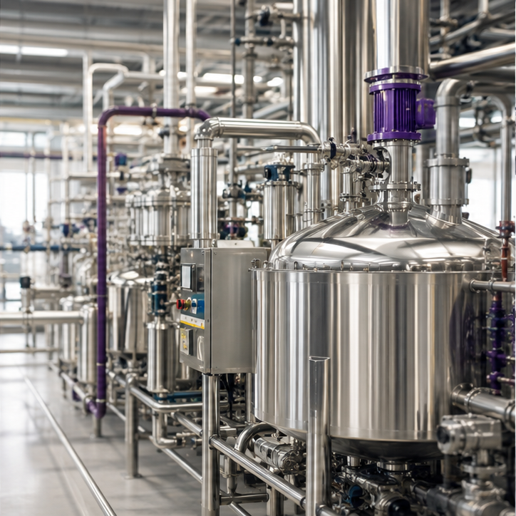 Modern industrial chemical processing equipment